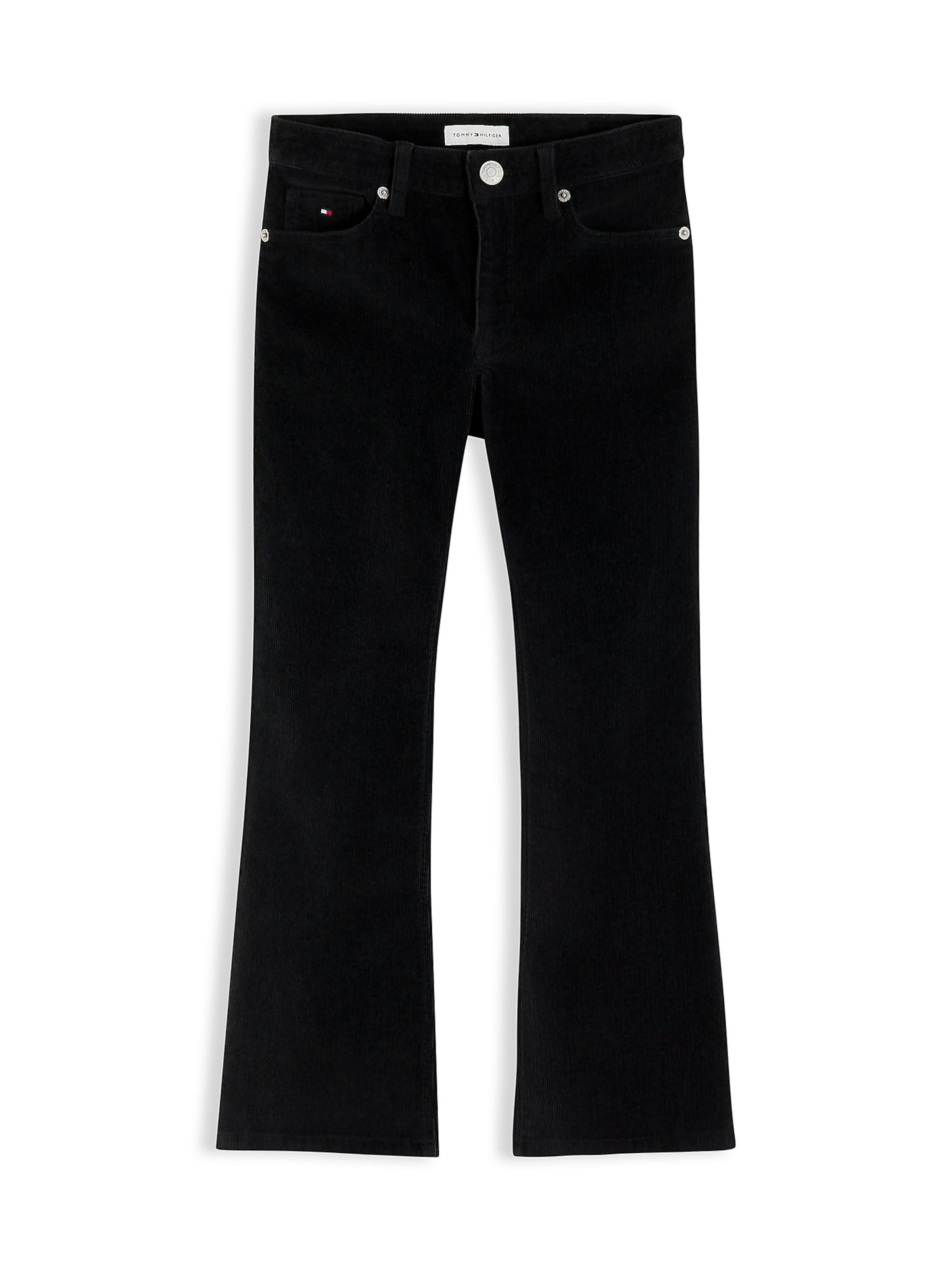 TOMMY HILFIGER Flared Broek in Zwart: voorkant
