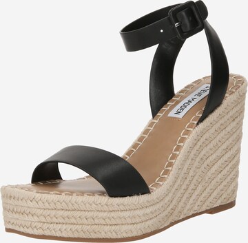 STEVE MADDEN Remsandal 'UPSTAGE' i svart: framsida