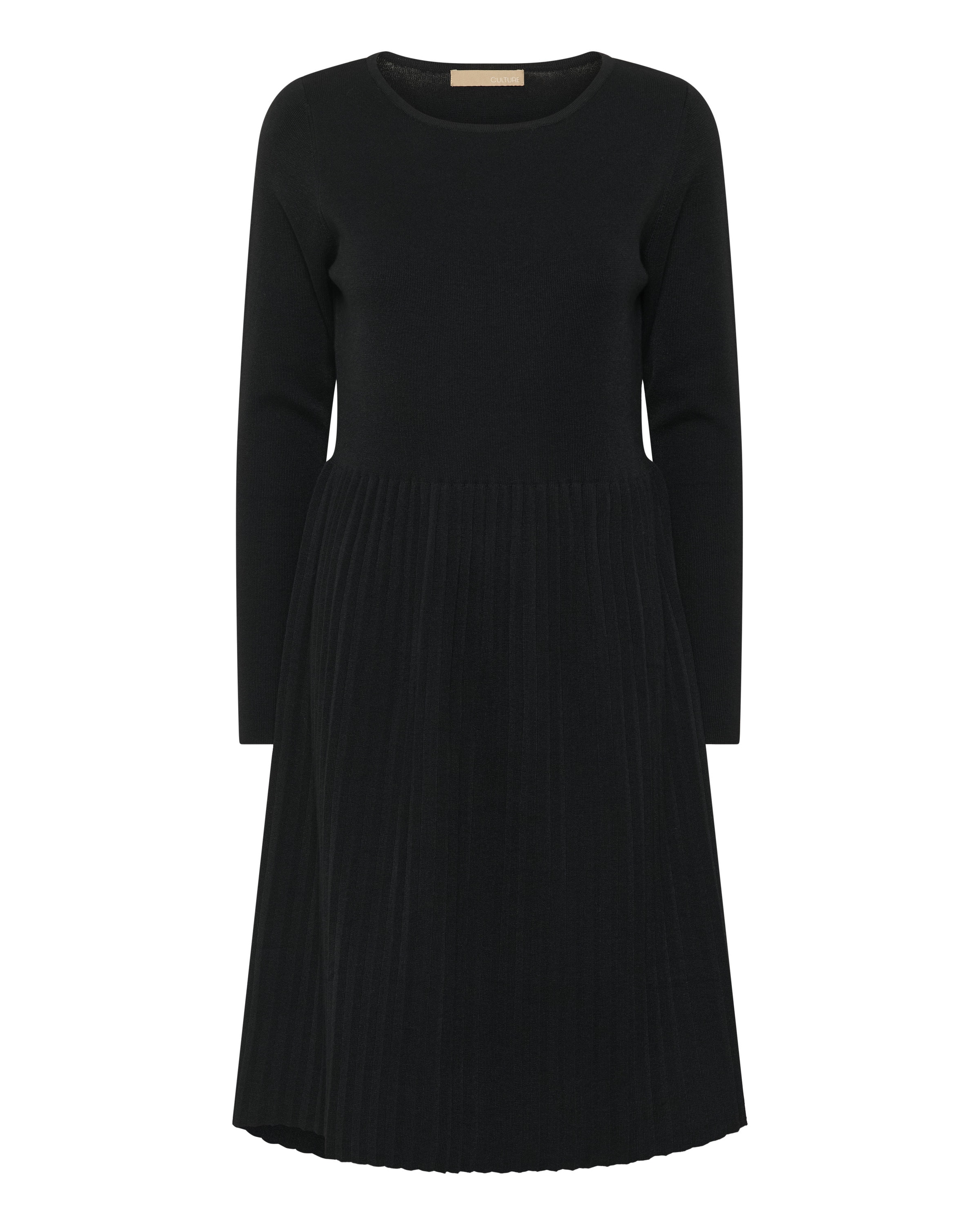 CULTURE Strikkjole 'Luci' i sort: forside