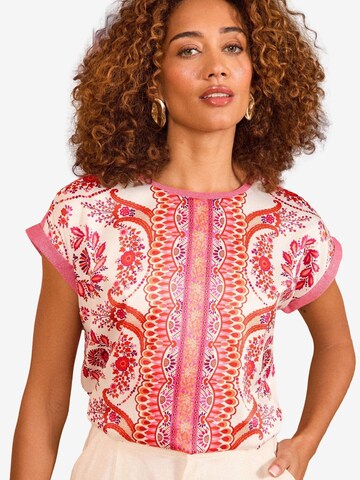 love & roses Футболка в Ярко-розовый: спереди