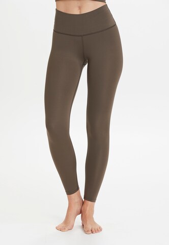 Athlecia Skinny Workout Pants 'Franz' in Green: front