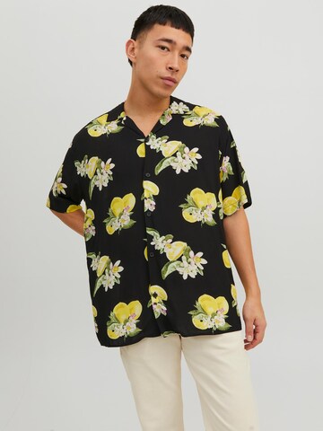 JACK & JONES Regular Fit Hemd 'JORLuke' in Schwarz: Vorderseite