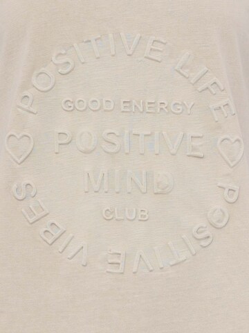 Maglietta 'Positive Mind' di Zwillingsherz in beige