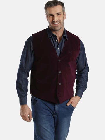 Charles Colby Gilet in Rood: voorkant