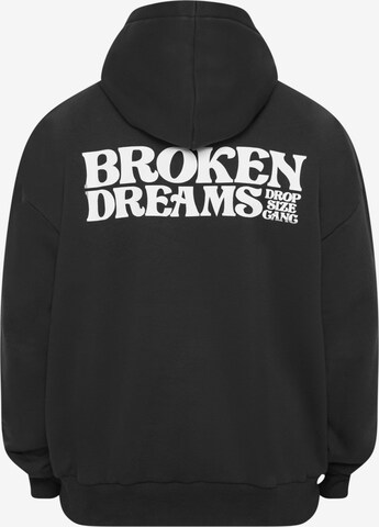 Dropsize Μπλούζα φούτερ 'Broken Dreams' σε μαύρο