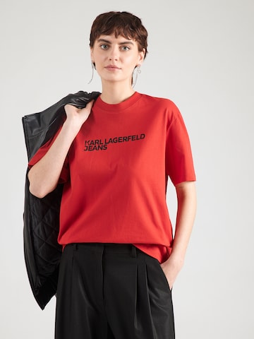 KARL LAGERFELD JEANS Μπλουζάκι σε κόκκινο: μπροστά