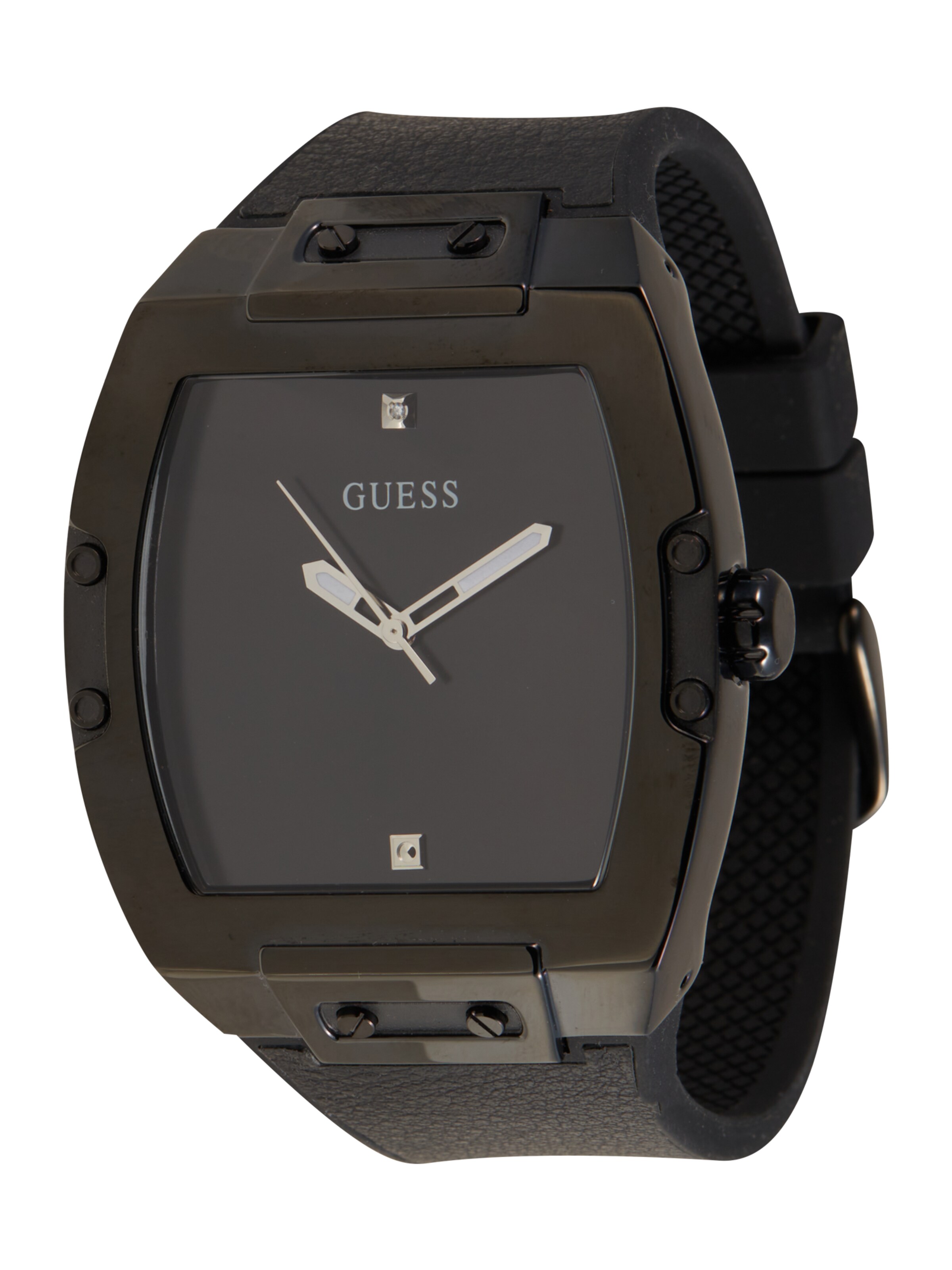 GUESS Uhr in Schwarz: Vorderseite