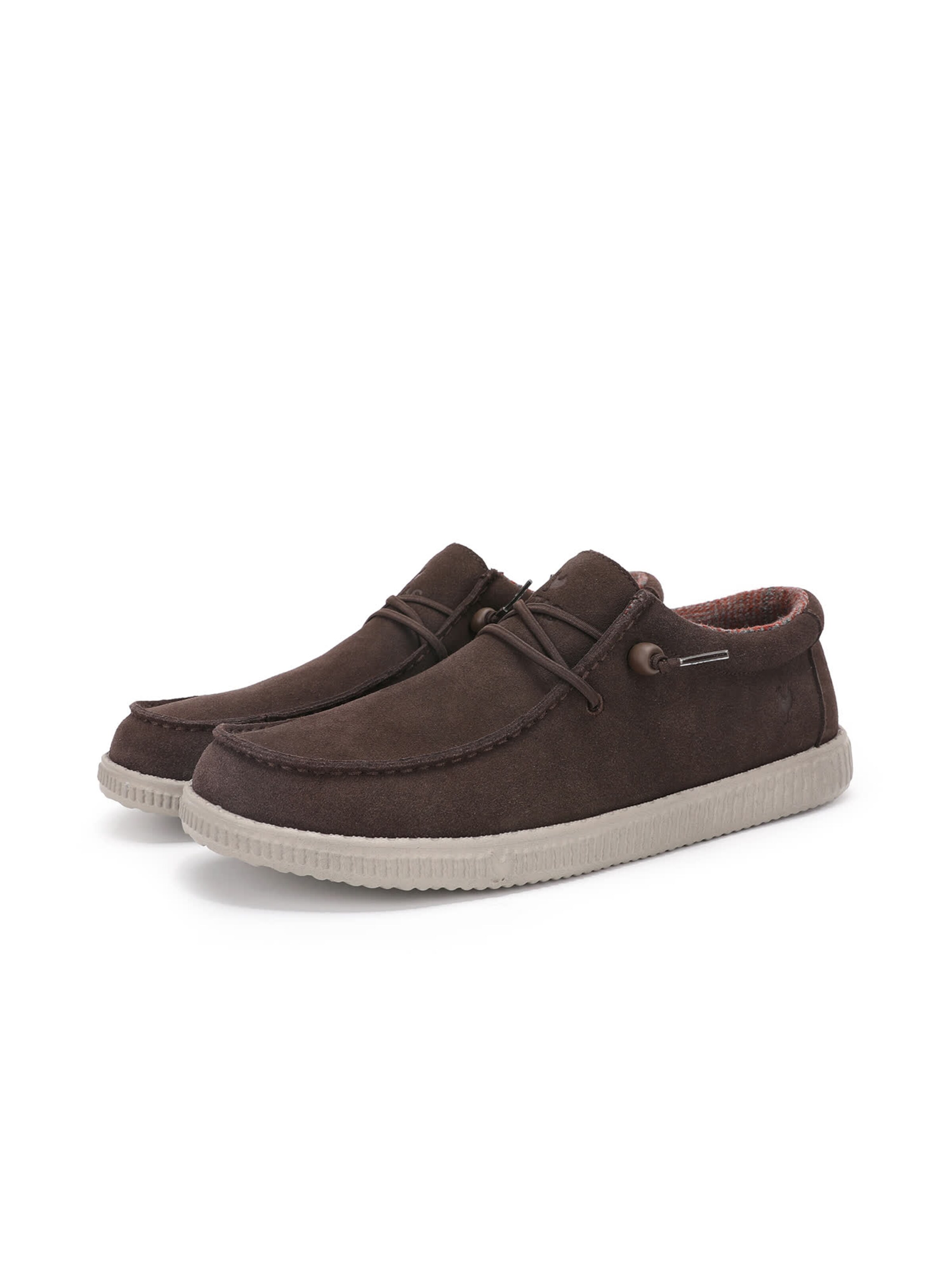 Walk In Pitas Moccasin 'Wallabi' in Brown: front
