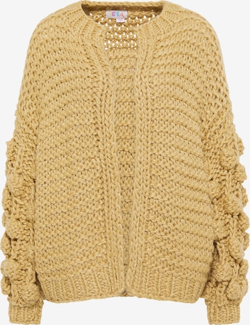 Cardigan oversize IZIA en jaune : devant