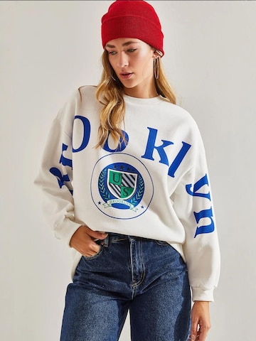 Bianco Lucci Sweatshirt in Wit