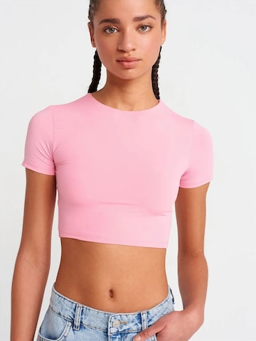 T-shirt Dilvin en rose : devant