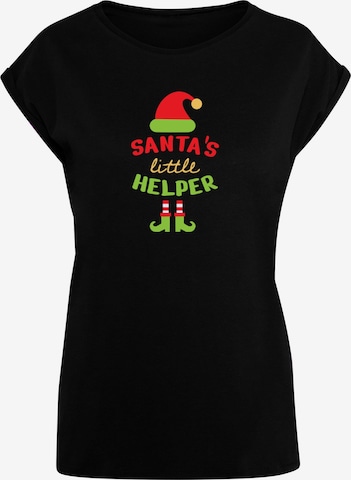 T-shirt 'Christmas Santa´s Little Helper' Merchcode en noir : devant