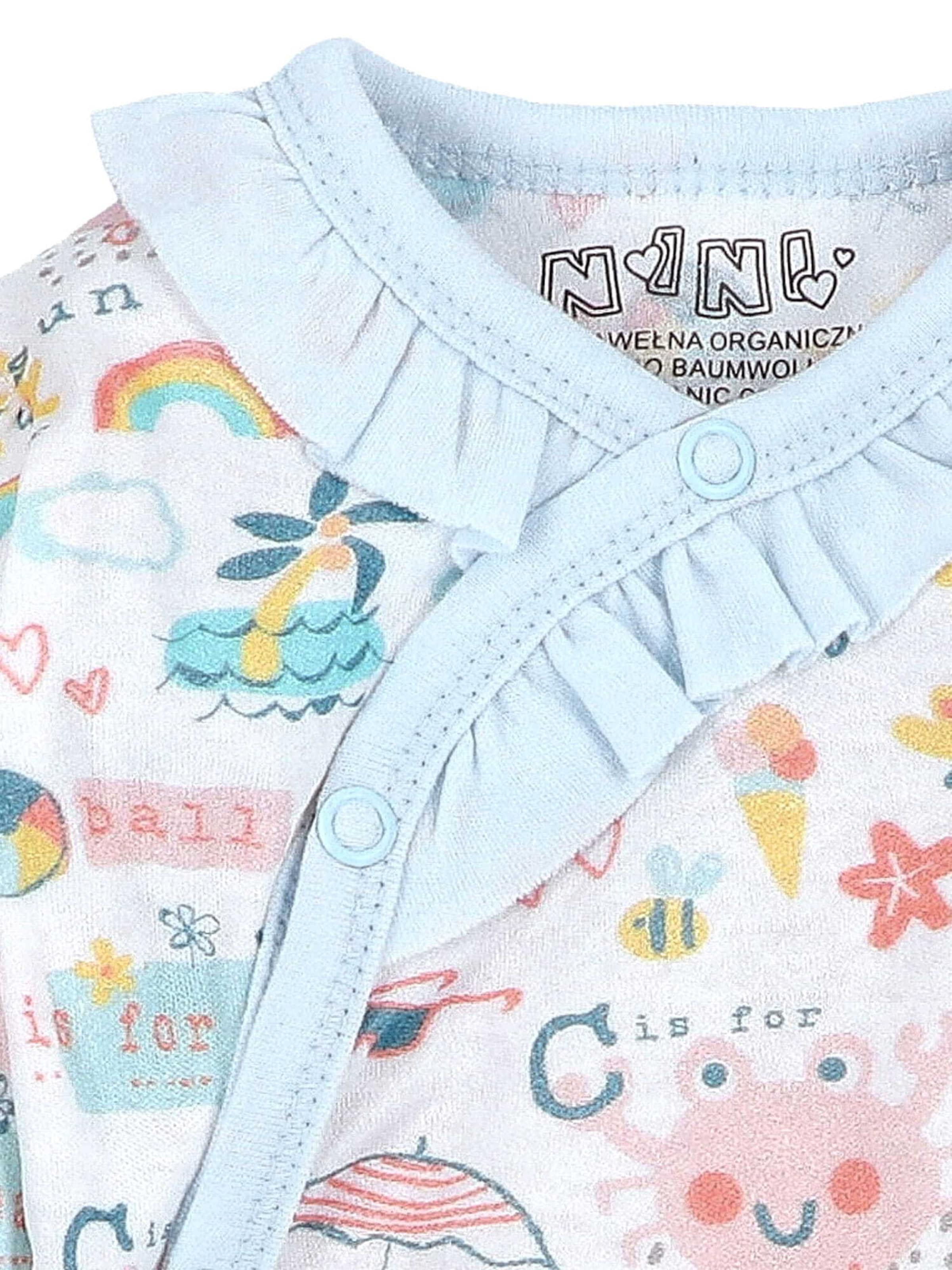 NINI Rompertje/body 'Strand' in Wit