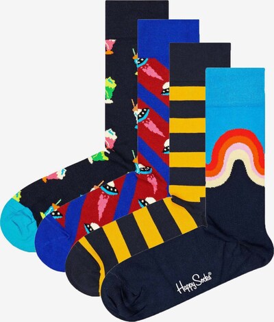 Happy Socks Chaussettes en bleu clair / jaune / rouge / noir, Vue avec produit