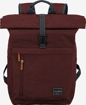 TRAVELITE Backpack in Red: front