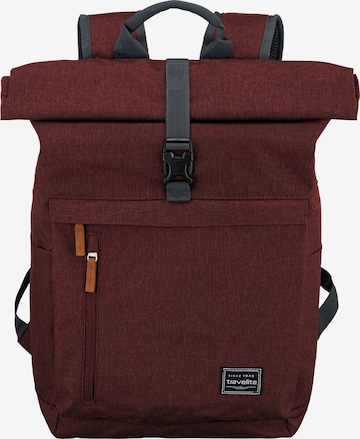 TRAVELITE Backpack in Red: front