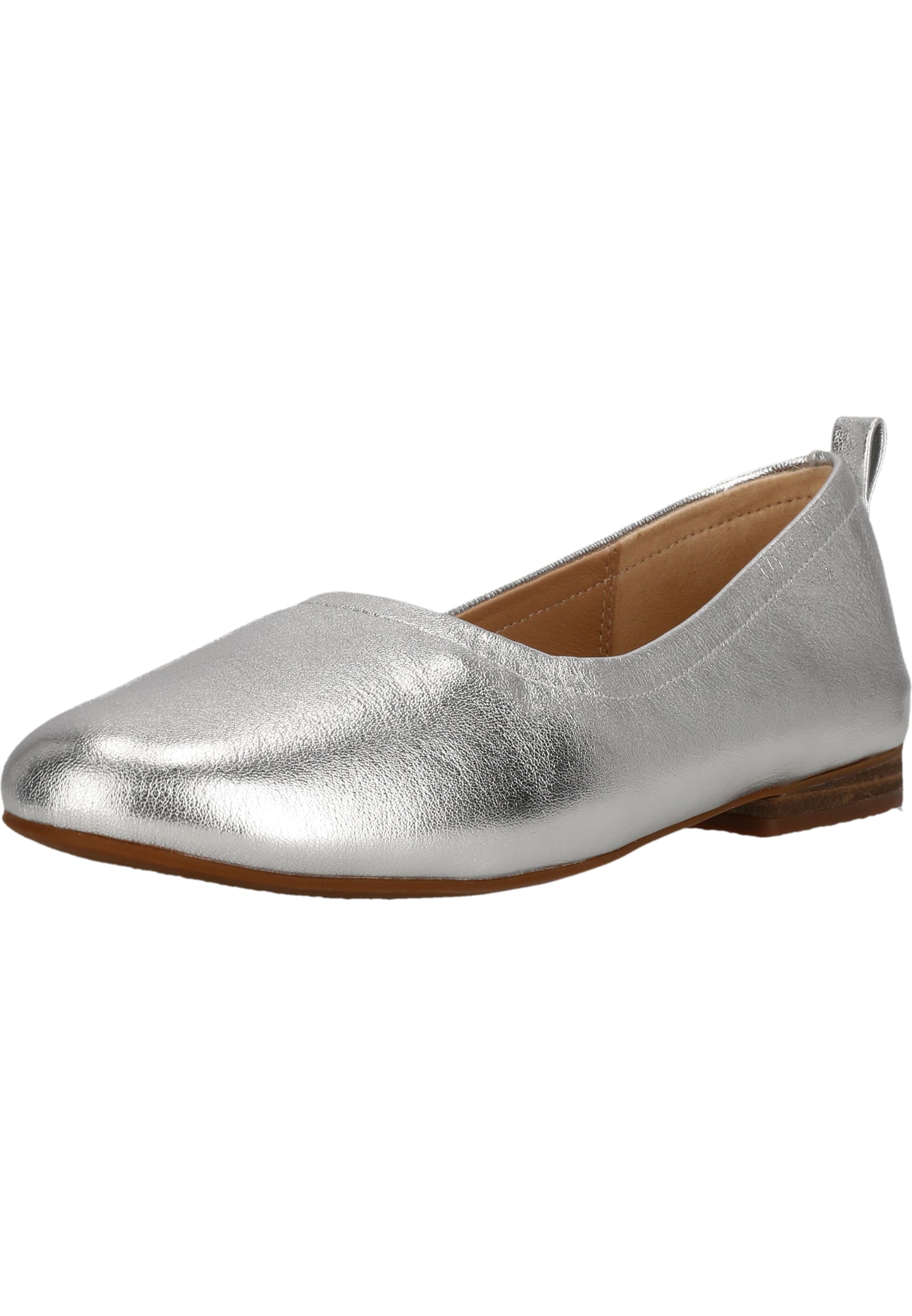 CLARKS Ballerinas 'Fawna Soft' in Silber: Vorderseite