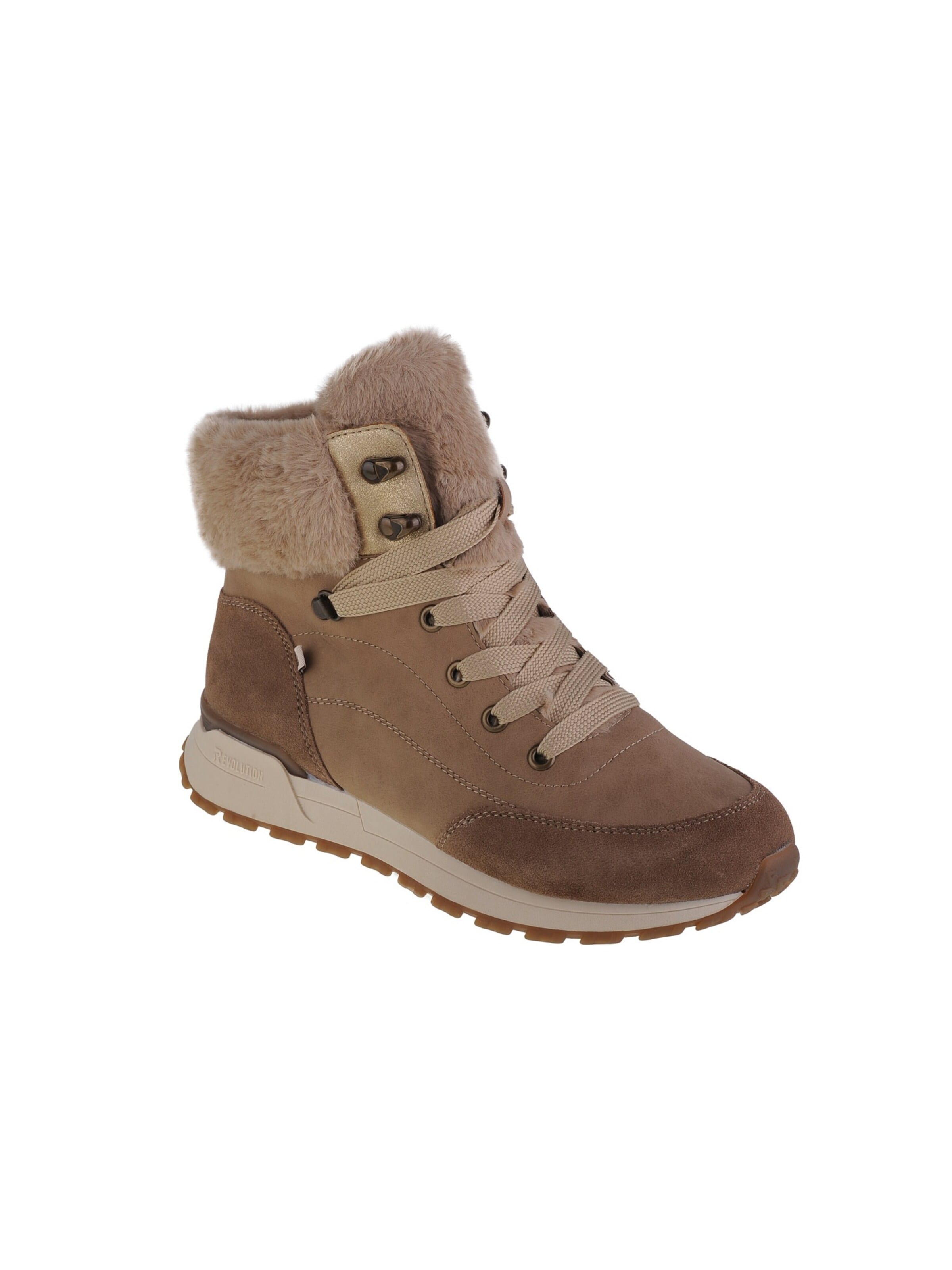 Rieker Schnürstiefel 'Rieker Evolution W0670'‌‌‌‌‌‌‌‌‌‌ in Beige: Vorderseite
