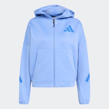 ADIDAS SPORTSWEAR Athletic Zip-Up Hoodie 'Z.N.E.' in Blue: front