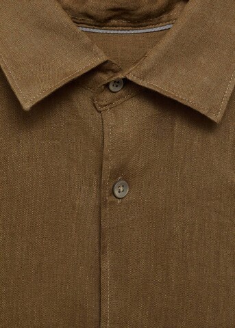 MANGO MAN Regular fit Button Up Shirt 'Parrot' in Green