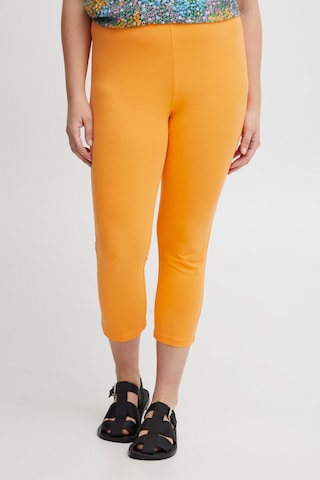 Fransa Curve Skinny Leggings 'Kokos' in Orange: front