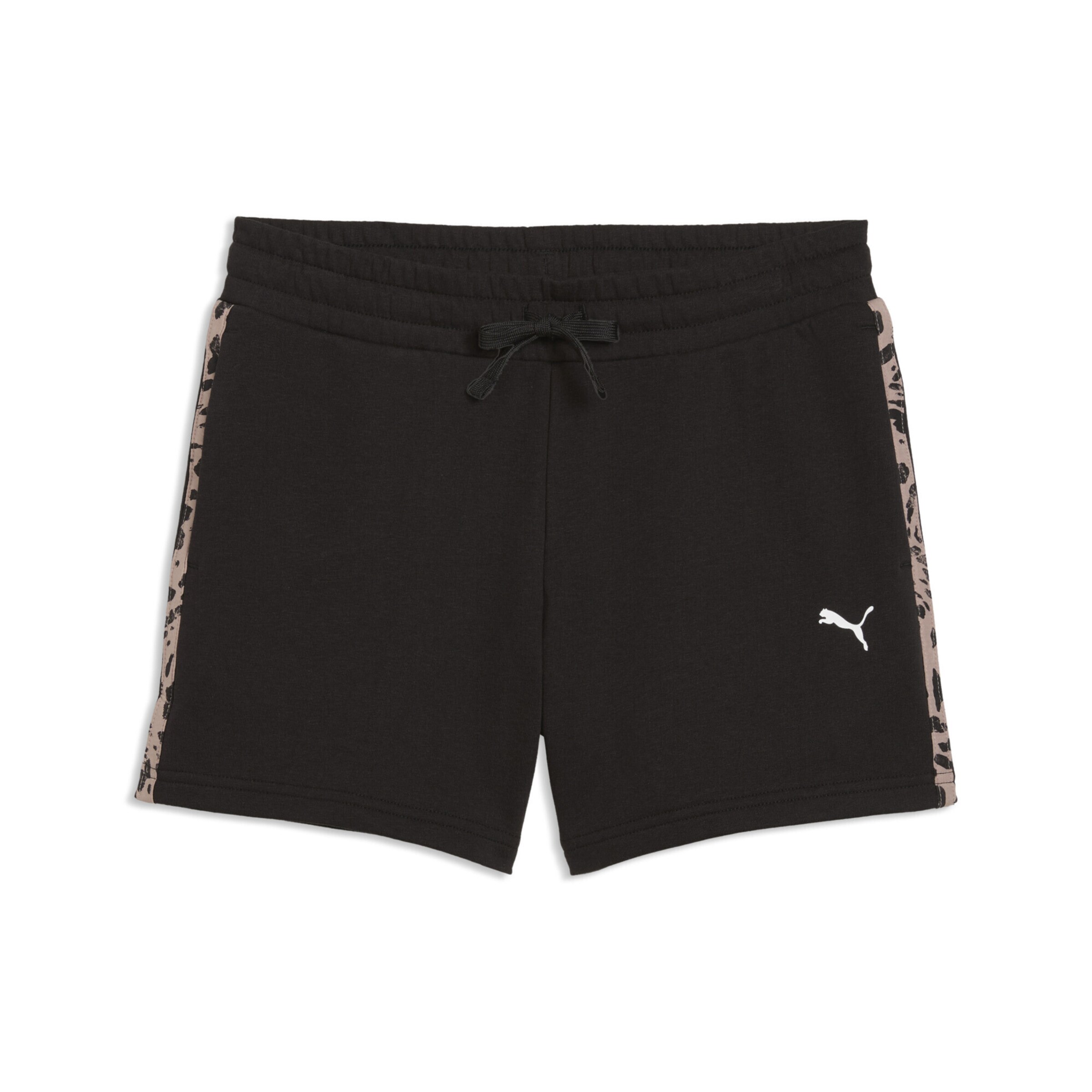 PUMA Regular Sportbroek 'Essentials Graphics' in Zwart: voorkant