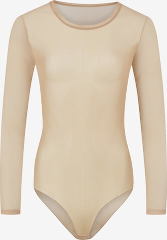 Evoni Bodysuit in Beige: front