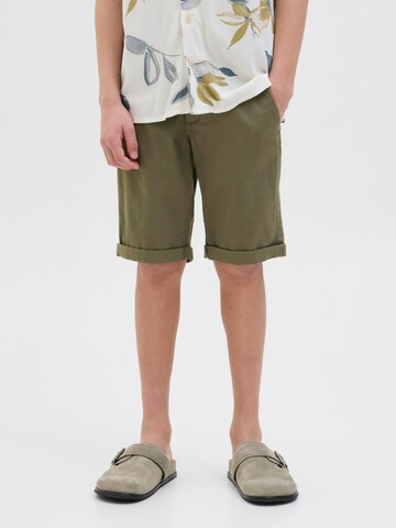 Jack & Jones Junior Обычный Штаны 'JPSTDavid' в Зеленый: спереди