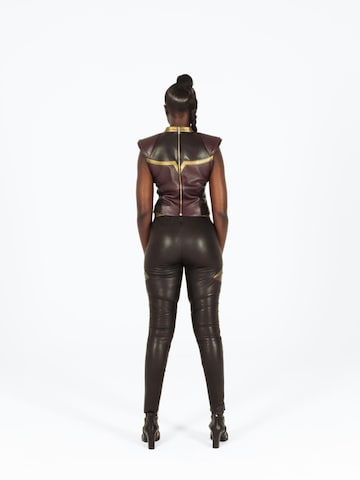 Coupe slim Pantalon folklorique 'Amazonian Gold Belt – Pantalon' Vibranyum en noir