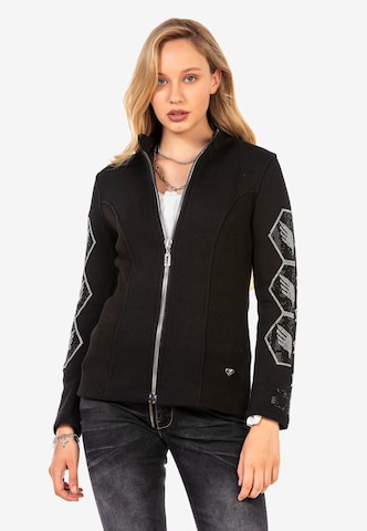 CIPO & BAXX Sweatjacke in Schwarz: predná strana