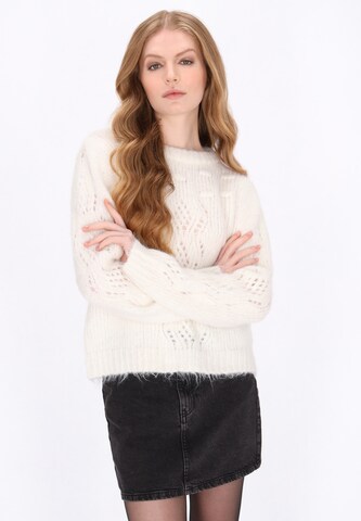 Pull-over DreiMaster Vintage en blanc : devant