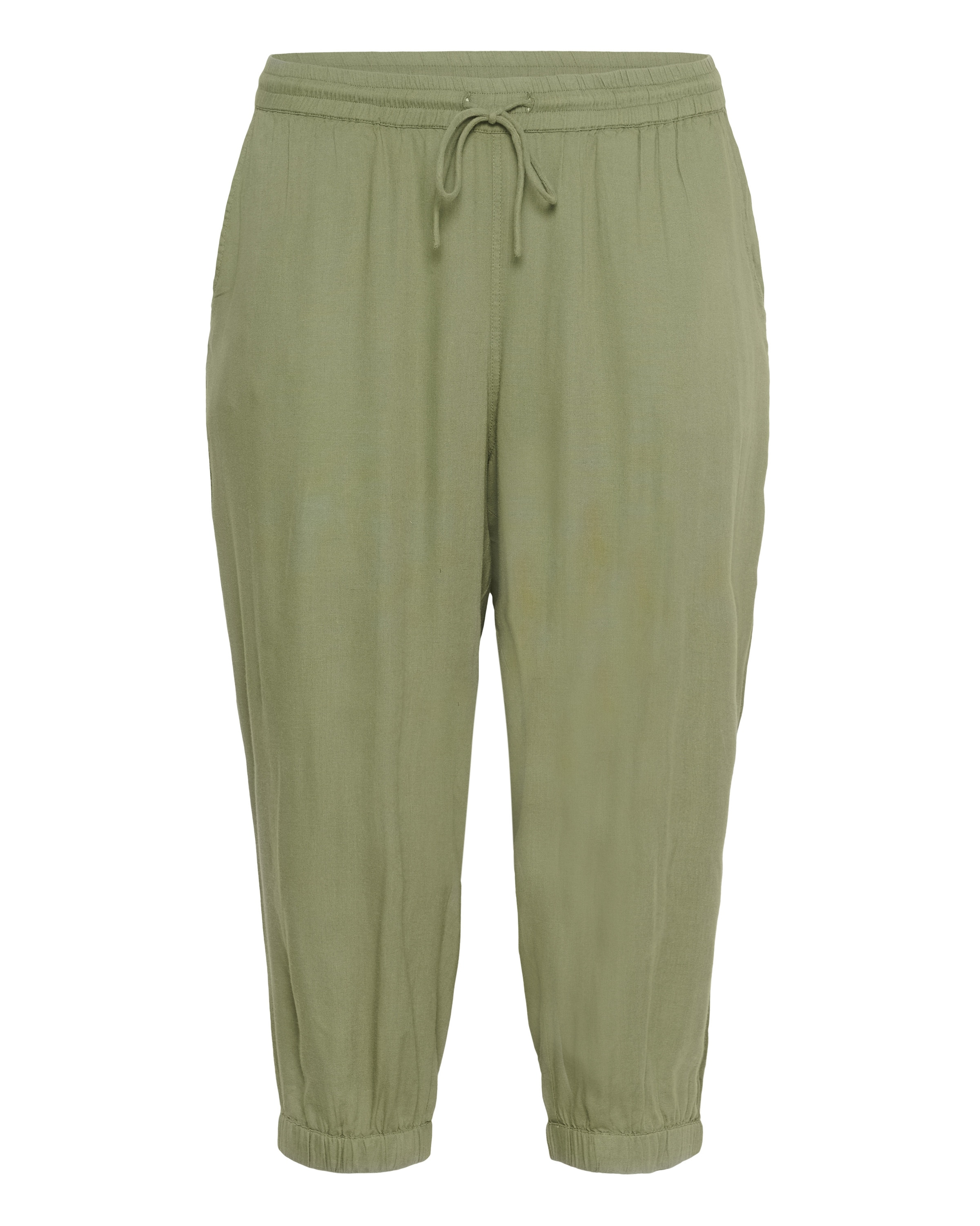 KAFFE CURVE Tapered Bukser 'Mille' i grøn: forside