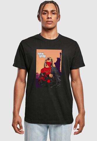 Merchcode T-Shirt 'Grand New York' in Schwarz: predná strana