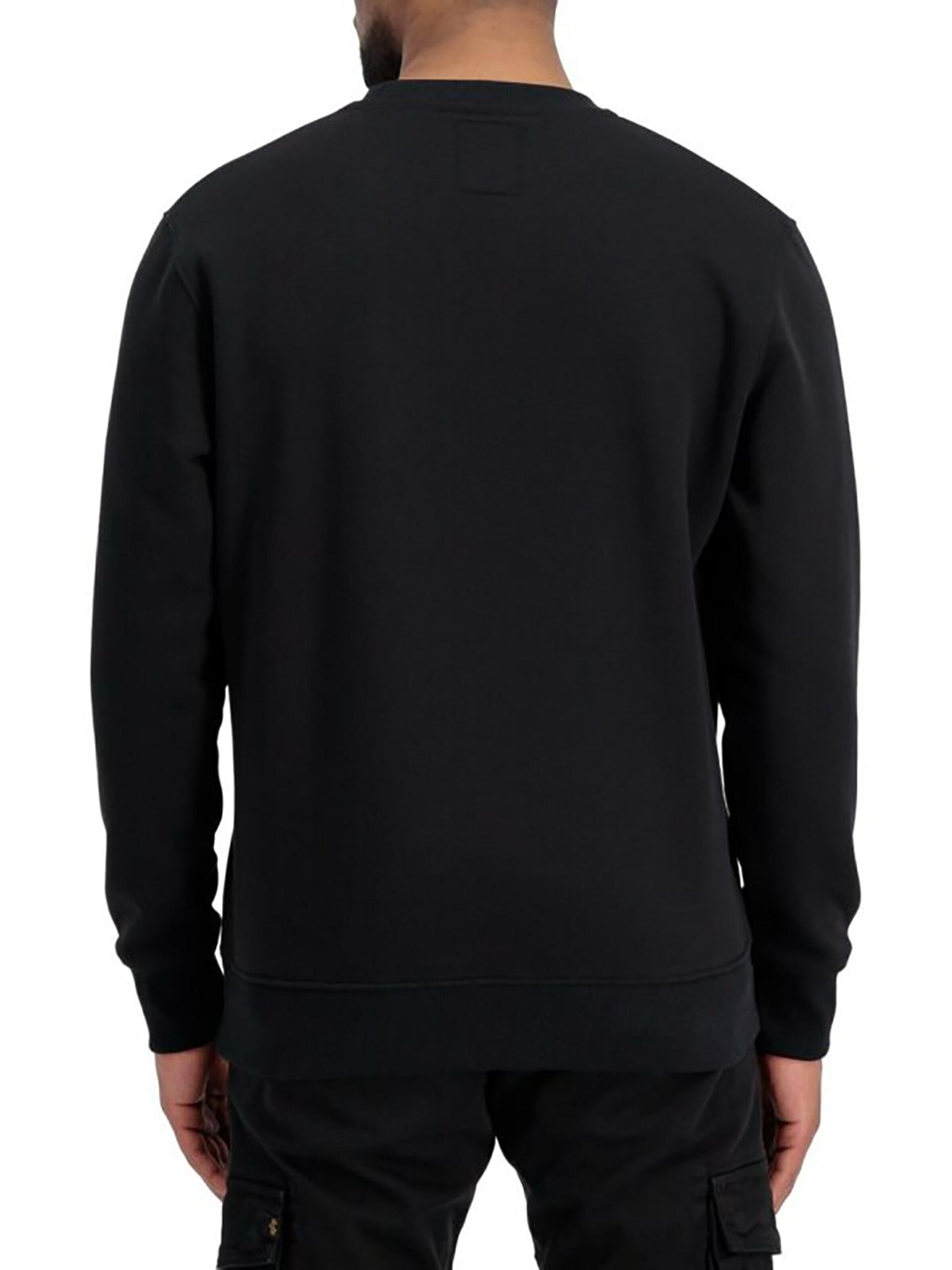 ALPHA INDUSTRIES Sweatshirt 'Basic Rubber'‌‌‌‌ in Schwarz
