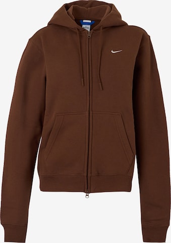 Nike Sportswear Sweatjacka 'Studio' i brun: framsida