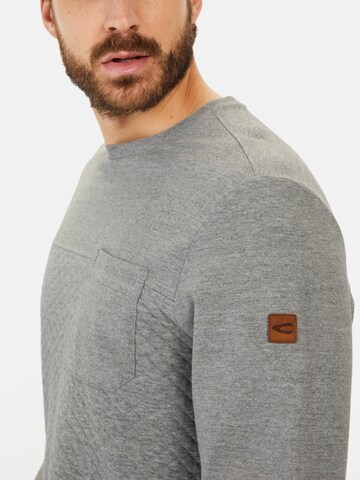CAMEL ACTIVE Langarmshirt mit Steppmuster in Grau