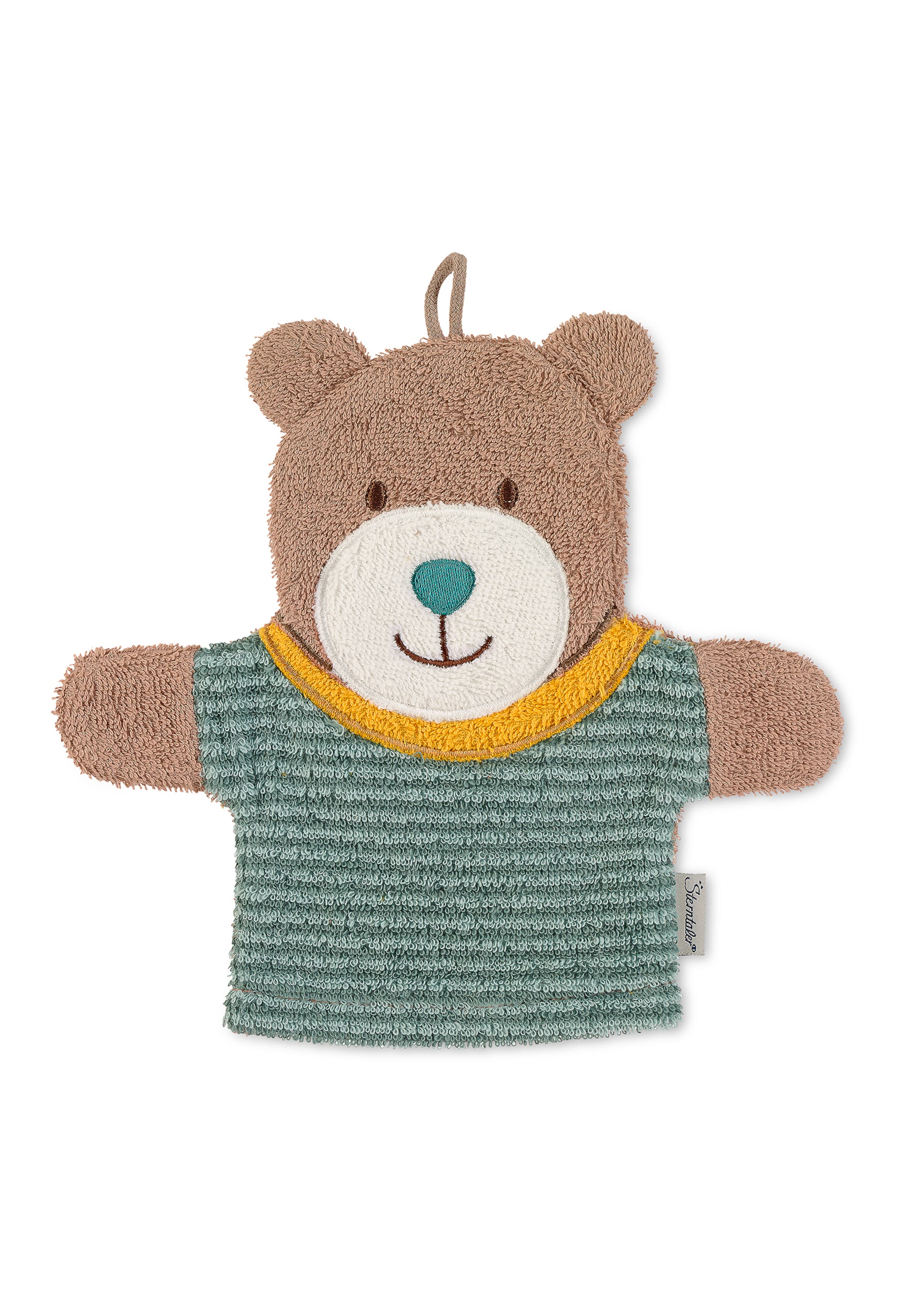 STERNTALER Washcloth 'Ben' in Green: front