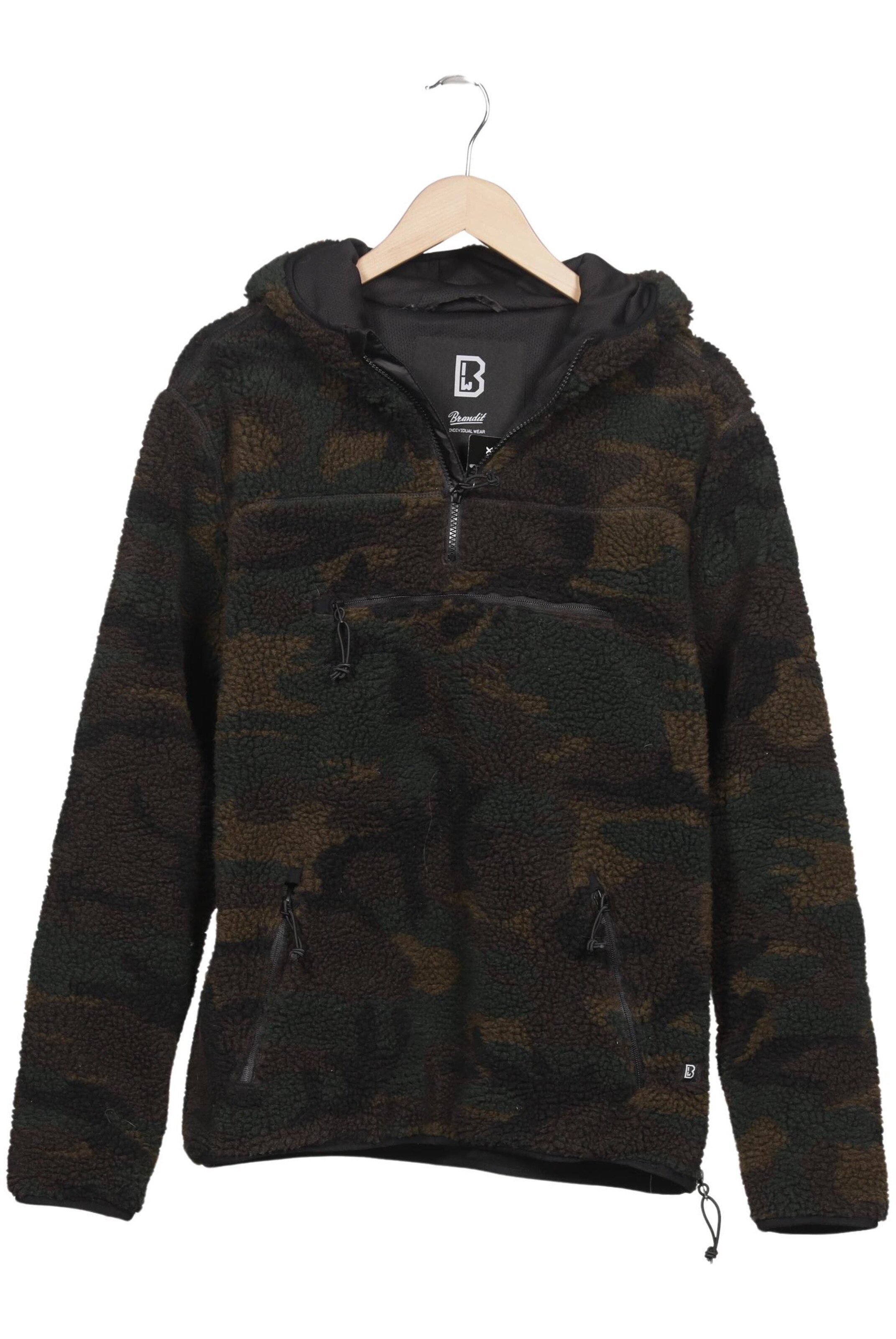 Brandit Sweatshirt & Zip-Up Hoodie in M in Green: front