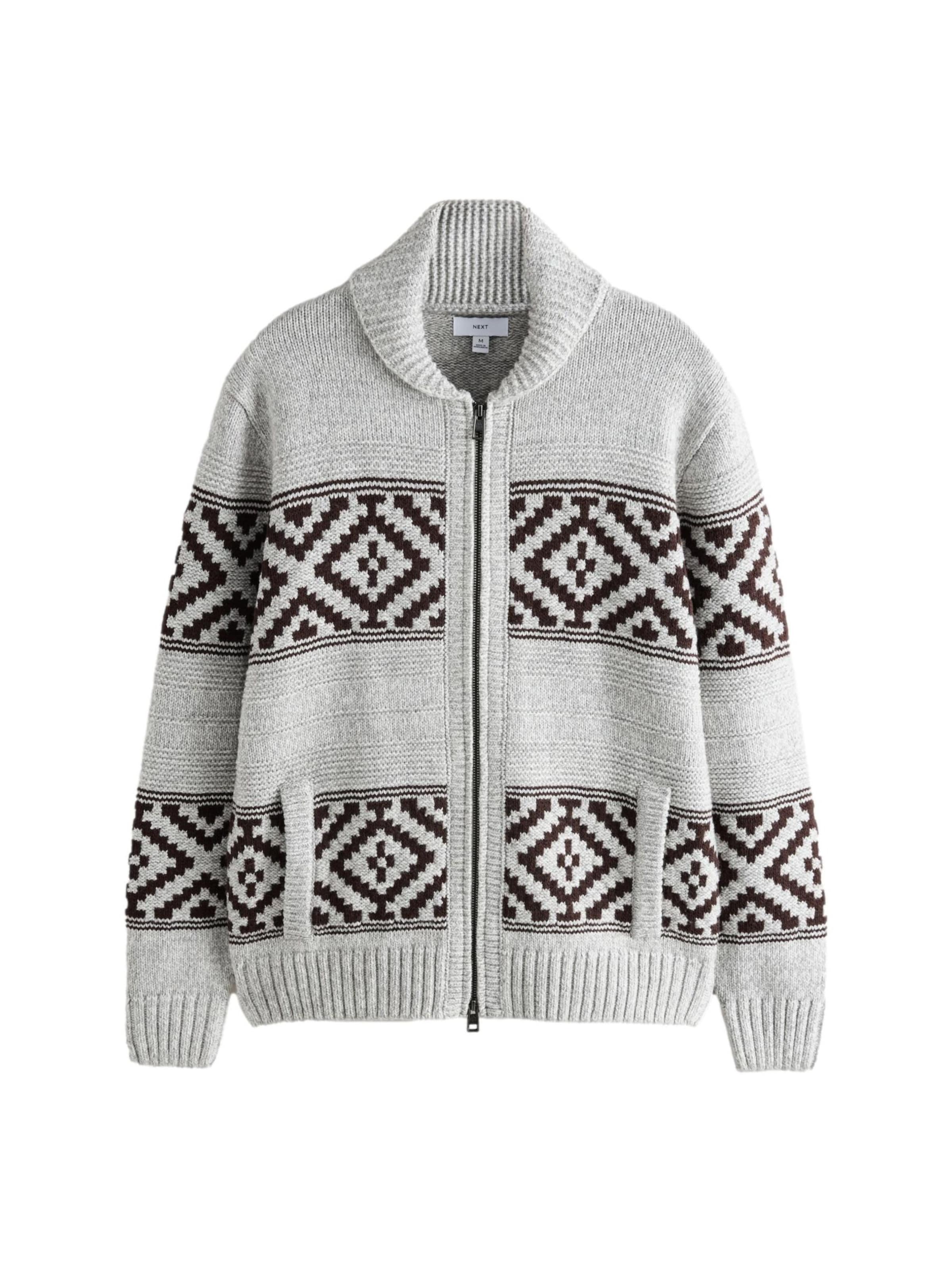 Next Knit Cardigan in Grey: front