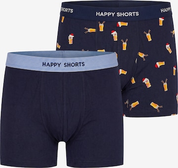 Boxers ' Jersey X-Mas ' Happy Shorts en bleu : devant