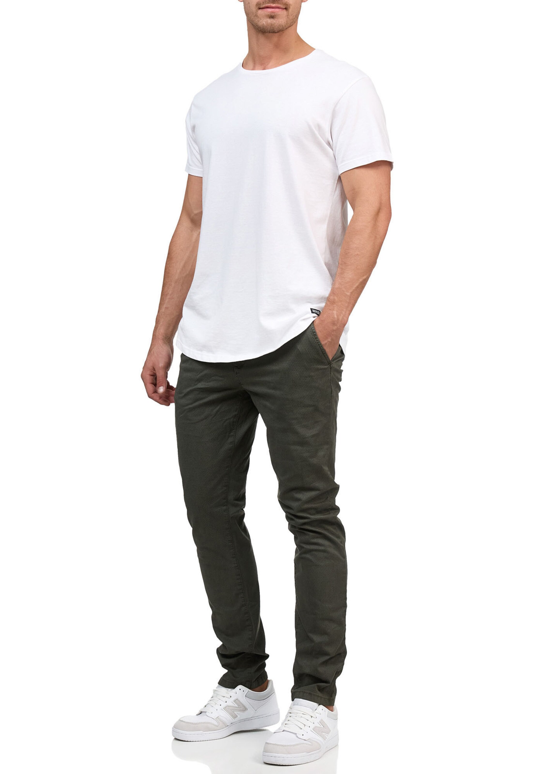 INDICODE JEANS Regular Chino Pants in Green