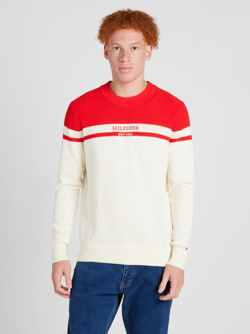 TOMMY HILFIGER Sweter w kolorze beżowy: przód