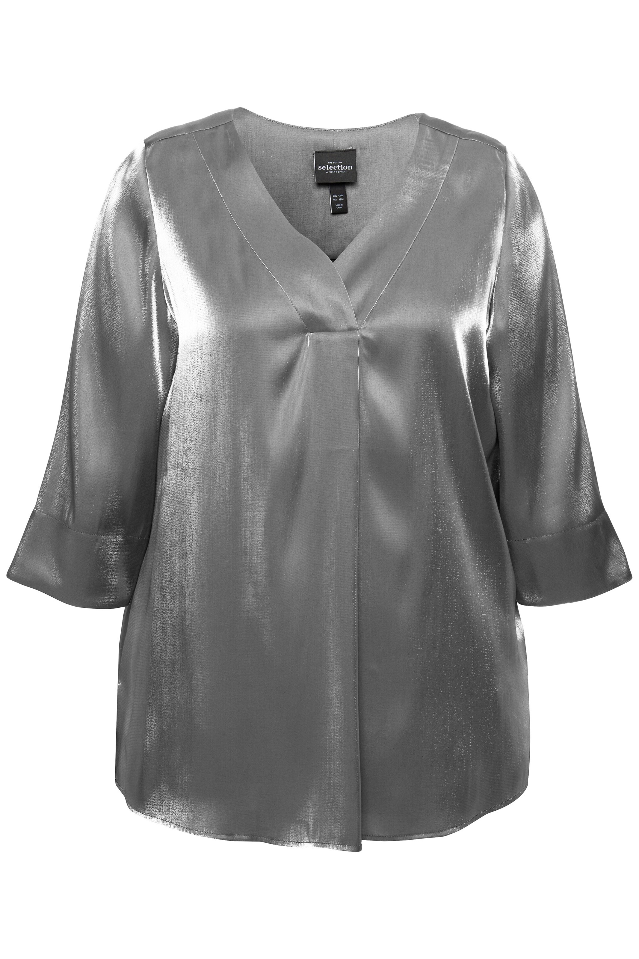 Ulla Popken Tuniek in Zilver: voorkant