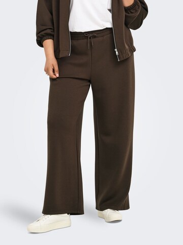 ONLY Carmakoma - Pierna ancha Pantalón 'CARScarlett' en marrón: frente