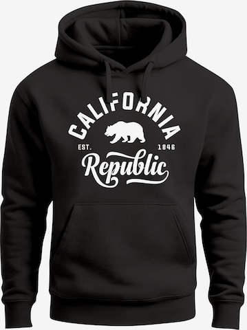 Neverless Sweatshirt 'California' in Schwarz: Vorderseite