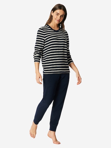 SCHIESSER Pyjama 'Casual Essentials'‌‌‌‌ in Blau