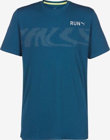 PUMA Performance Shirt 'RUN FAVORITE' in Blue: front
