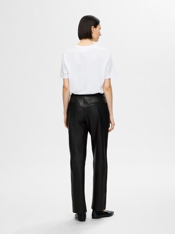 SELECTED FEMME Wide leg Pantalon in Zwart