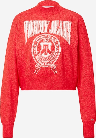 Tommy Jeans Trui in Rood: voorkant