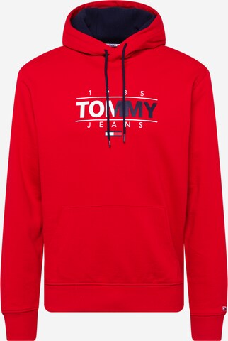 Sweat-shirt 'Essential' Tommy Jeans en rouge : devant